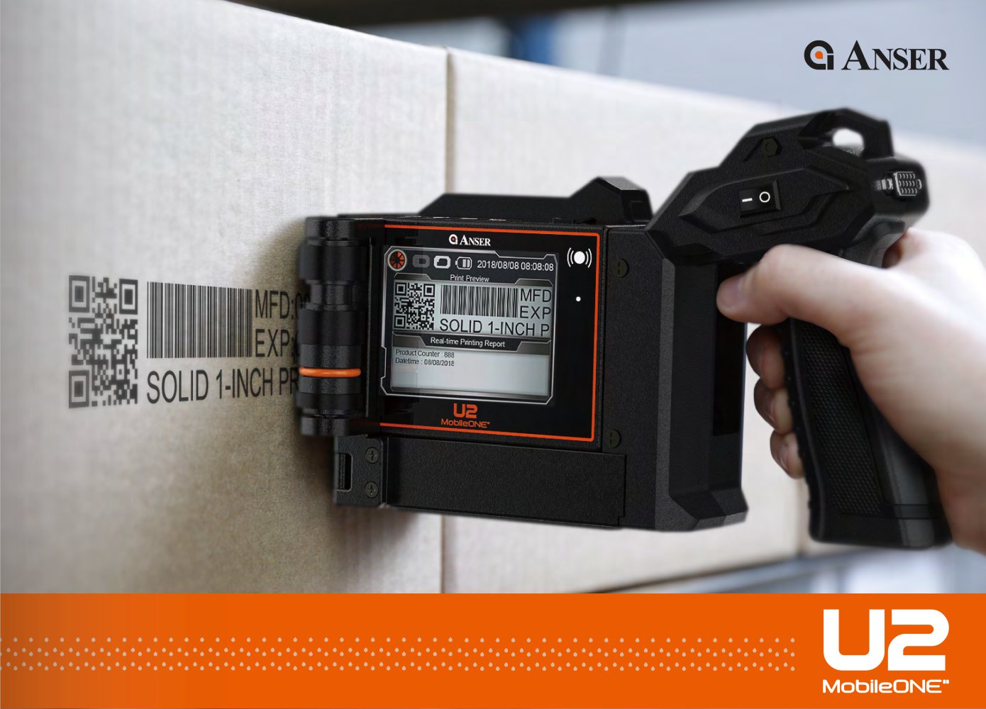 Anser U2 Mobile Inkjet Printer, Compact Mobile Printer
