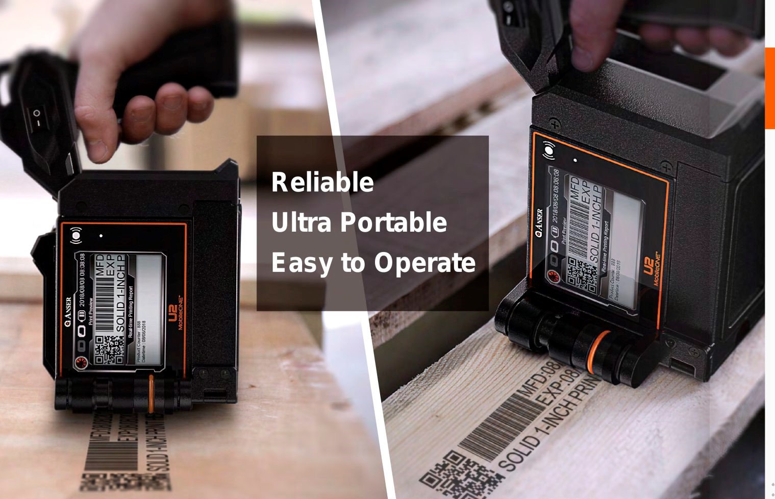 Anser U2 Mobile Inkjet Printer, Compact Mobile Printer