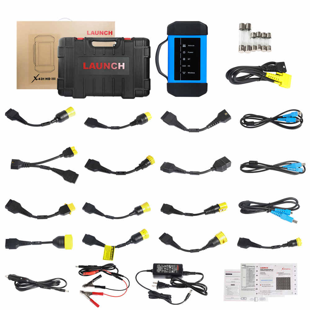 LAUNCH Autool X431 HD Heavy Duty Diesel Truck Diagnostic Module Work for X431 V+, X431 Pro3,PAD II Software Free Update Online