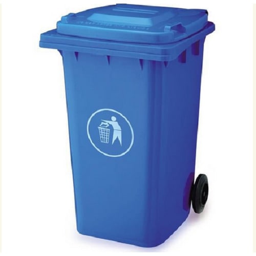 Plastic Waste Bin, Outdoor 240L, Wheeled
