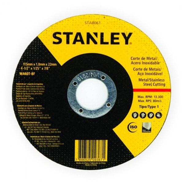 Stanley T41 Inox Cut 115X1.0X22.23Mm X1