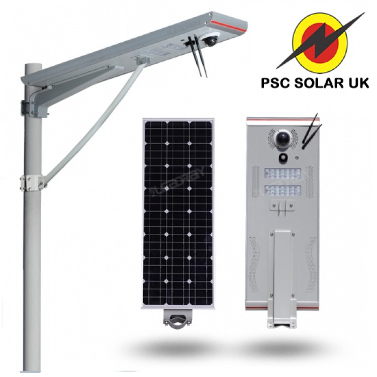 PSC Solar Integrated Solar Street Light With CCTVCamera 60W 