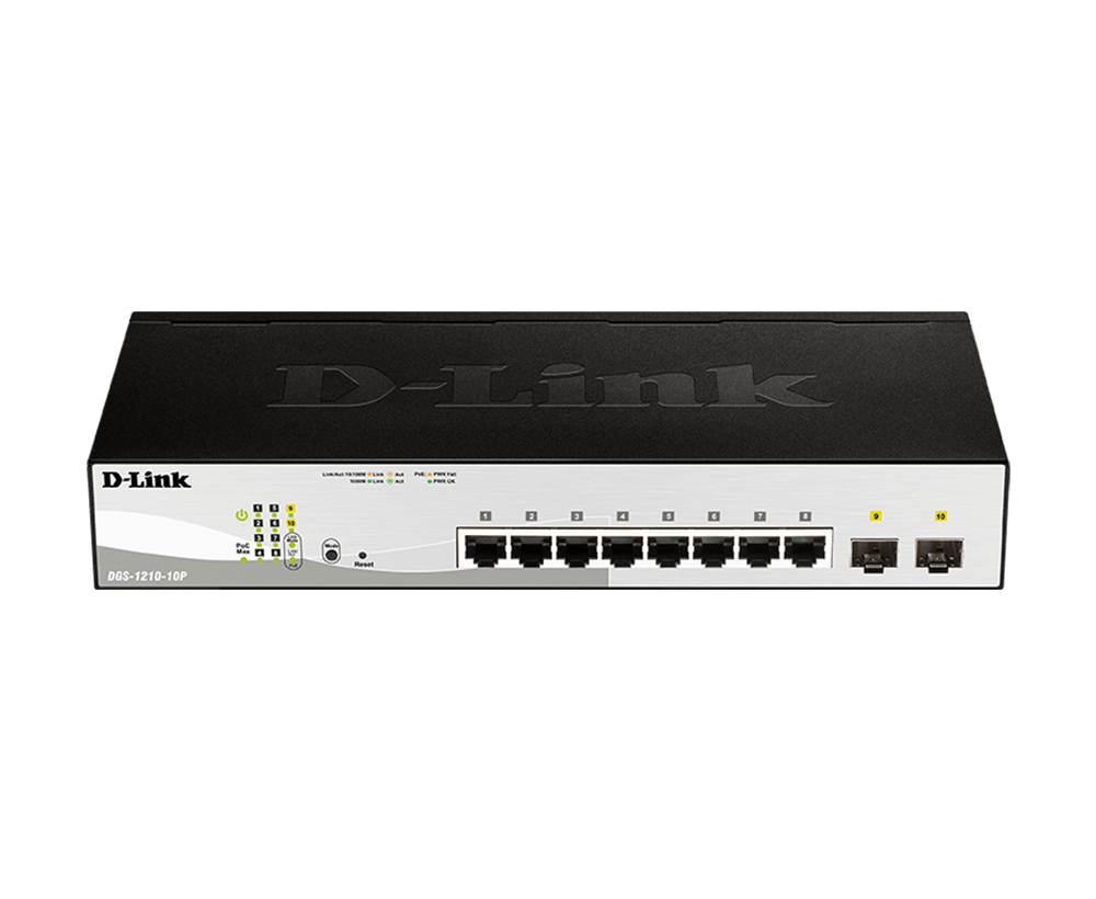 D-LINK 10-Port Gigabit Smart Managed PoE Switch DGS-1210-10P