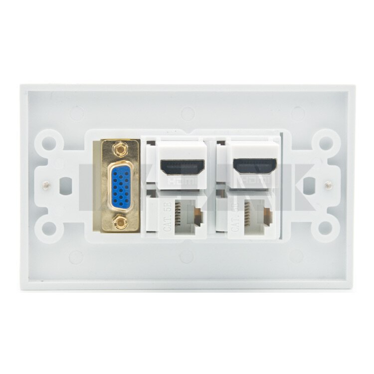  Connector – VGA/HDMI/RJ45 Faceplate- 2 Port