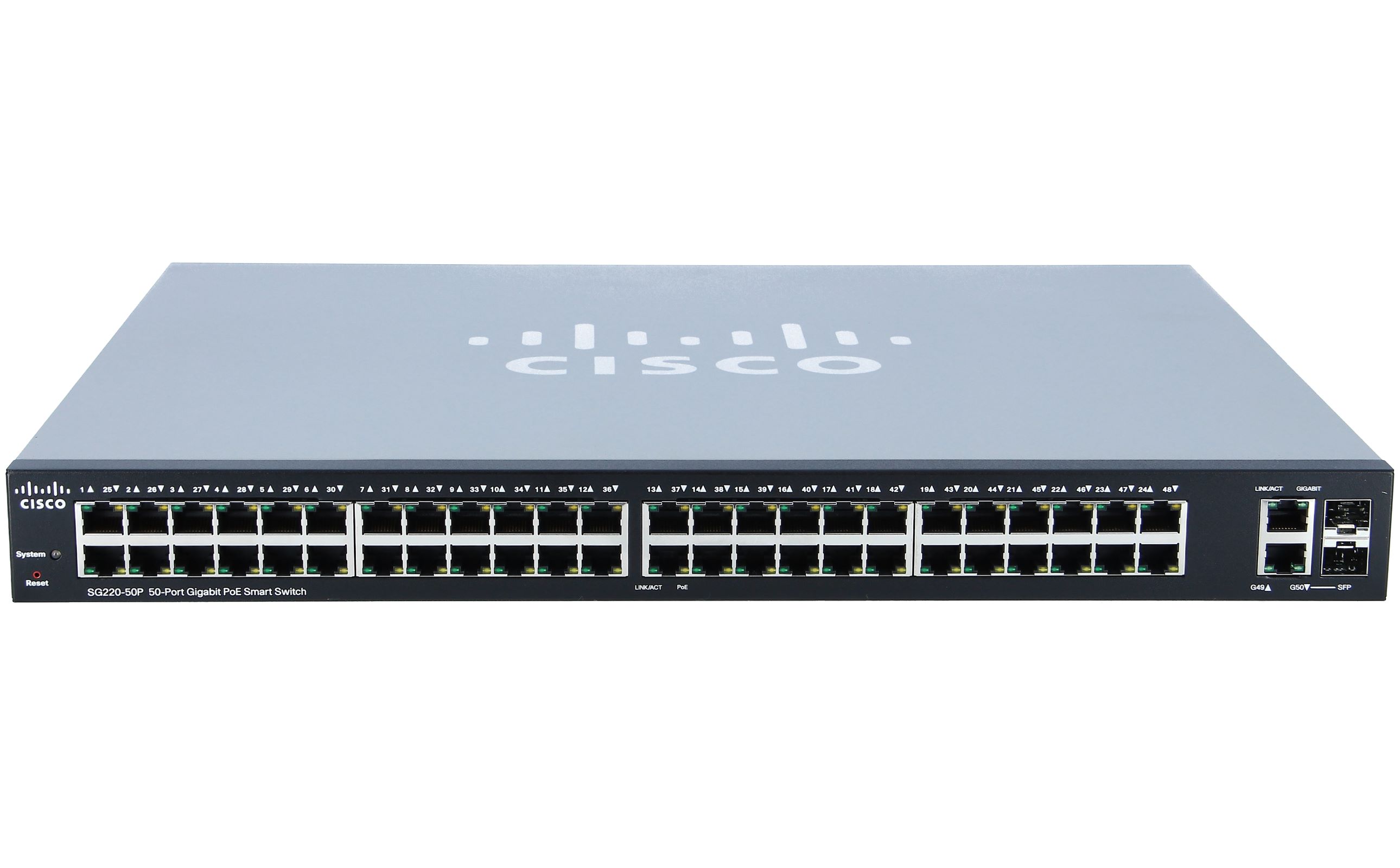 Cisco 50-Port Gigabit PoE SmartSwitch [SG220-50P]