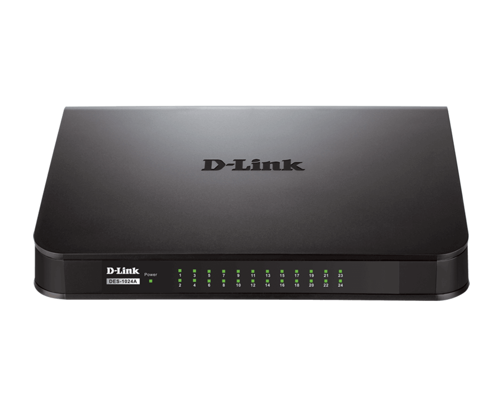 D-Link 24-Port 10/100 Mbps Unmanaged Desktop Switch DES-1024A