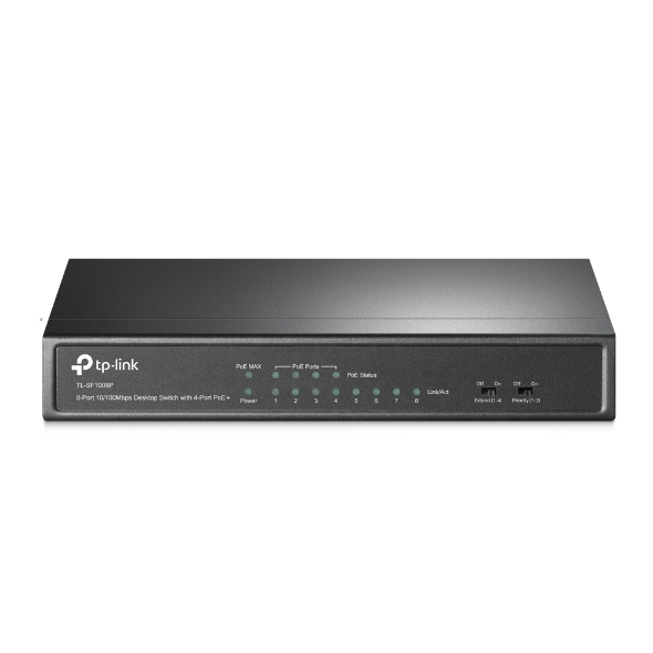 TP-Link 8-Port 10/100Mbps Desktop Switch with 4-Port PoE+ TL-SF1008P