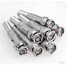 CCTV BNC connector 100pcs- silver
