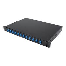 12 port Fiber Optic Patch Panel SC LC 191U Rack Mounted Single Mode Multimode Drawer Type – Black