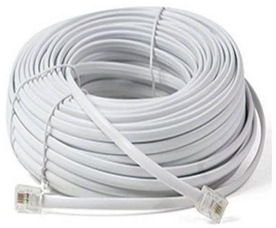 2 PAIR INTERCOM Telephone Line Cord By 100 Metres-WHITE