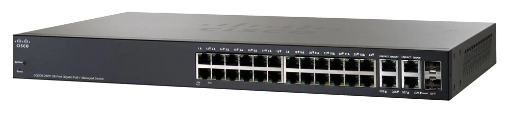 Cisco SG300-28PP 28-port Gigabit PoE+ Managed Switch