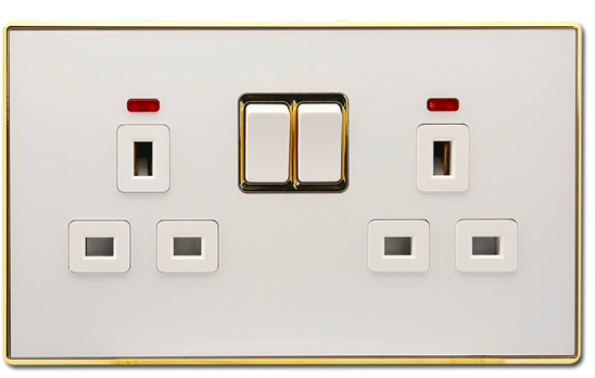 Double 13A Switch Socket With Lamp