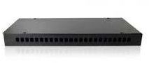 24 Ports SC-Fiber Patch Panel - Black