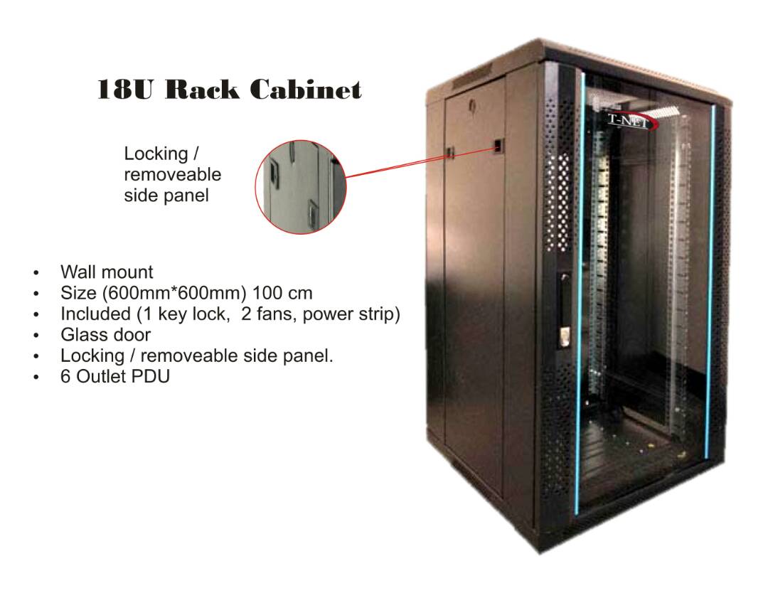 T-NET 18U RACK CABINET
