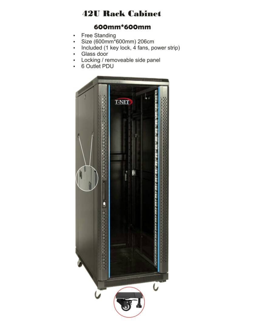  T-NET 42U RACK CABINET 