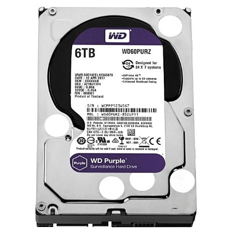 Western Digital 6tb Surveillance Hard Disk Drive - Purple