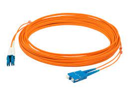 LC-SC 62.5 125 OM1 Multimode LSZH Duplex Fiber Cable, Orange, 20m