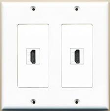 HDMI double faceplate - white