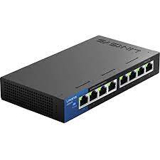 Linksys LGS308 8-Port Gigabit Ethernet Smart Switch,Black/Blue