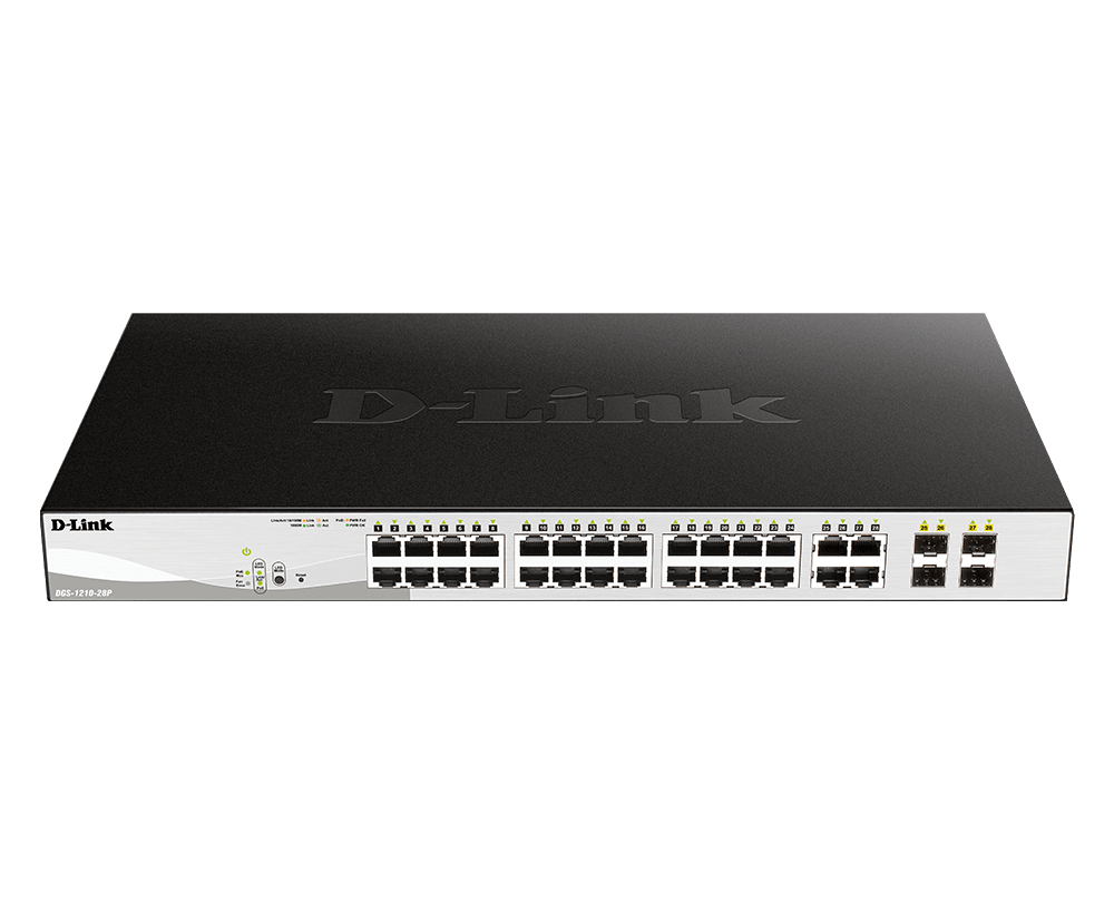 D-Link 28-Port Gigabit Smart Managed PoE Switch DGS-1210-28P