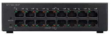 Cisco SF110D-16HP 16-Port 10/100 PoE Desktop Switch