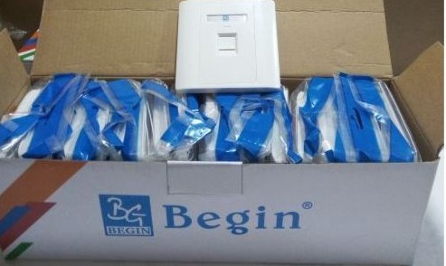 Begin Single Faceplate With Module 20pcs - White