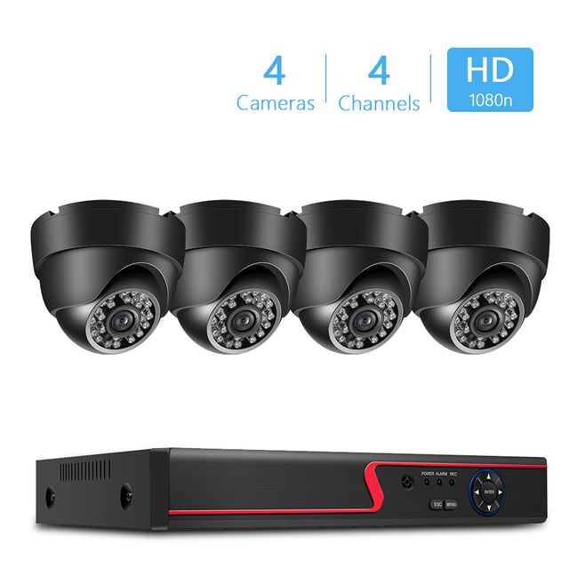 AHD 4 channel DVR security door CCTV camera