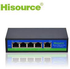 Hisource 4 PORT POE switch - Black