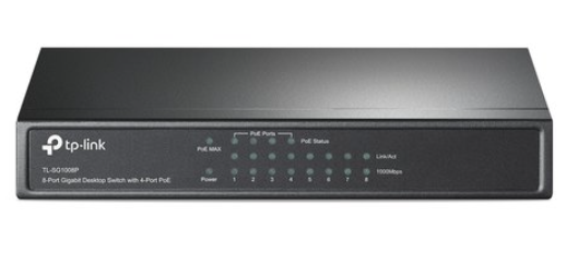 8-PORT GIGABIT DESKTOP SWITCH WITH 4-PORT PoE-TL-SG1008P