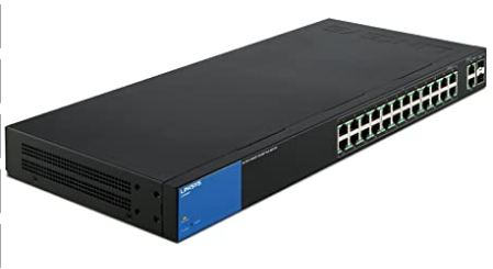 LINKSYS BUSINESS LGS326P 24-PORT GIGABIT PoE+(192W)SMART MANAGED SWITCH+2*GIGABIT SFP/RJ45 COMBO PORTS