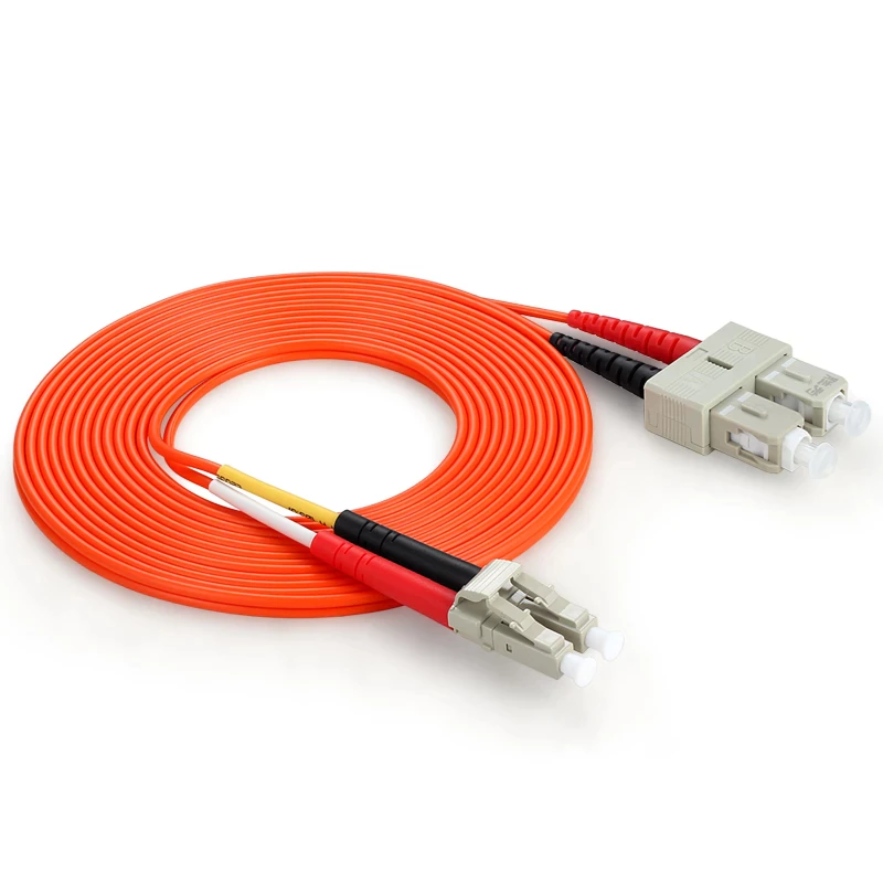 LC-SC 20m Multimode Fiber Patch Cord- Orange