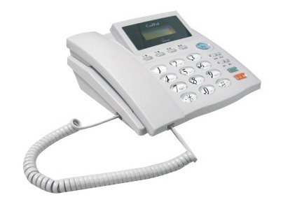 Sim deskphone with radio-white