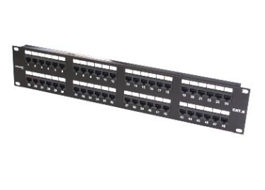 KICO 24 PORT-CAT6 PATCH PANEL- BLACK/WHITE