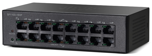 Cisco 16-Port 10/100 PoE Desktop Switch | SF110D-16HP